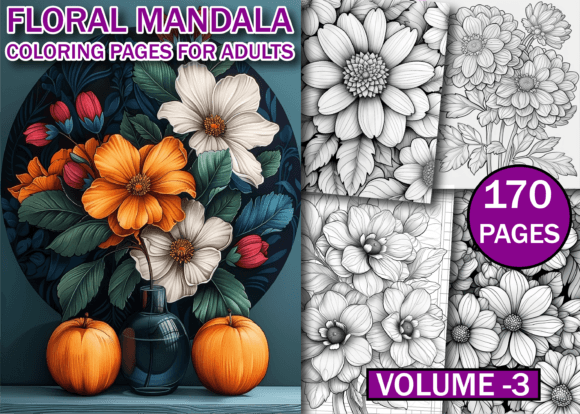 Download Floral Mandala Coloring Book V-2 - Floral mandala Collection