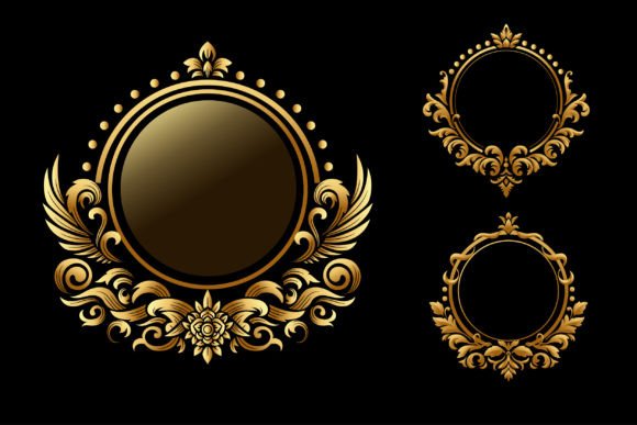 Download Golden Classic Circular Frame - Frame Collection