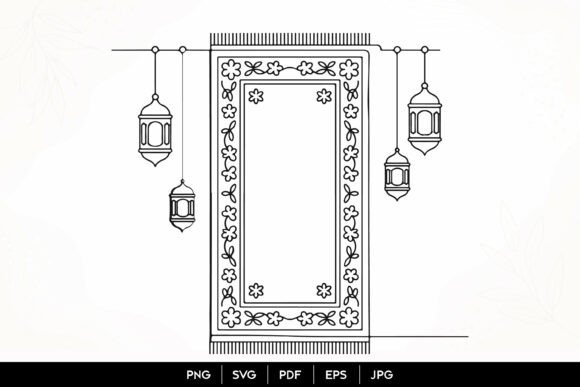 Download Islamic Prayer Rug Lantern Frame SVG - Frame Collection