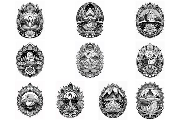 Download Swan Mandala Coloring Page for Adults - Coloring page Collection