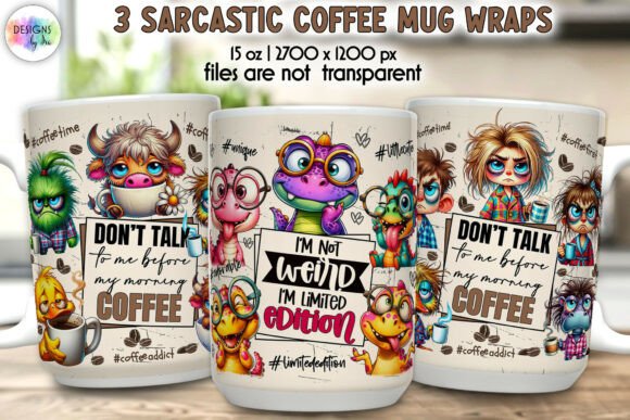 Download Sarcastic Coffee Lover Mug Wrap Designs - Love Collection