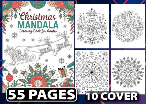 Download 55 Christmas Mandala Coloring Pages KDP - Coloring page Collection