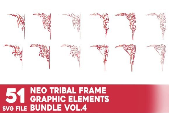 Download Neo Tribal Frame Graphic Bundle Vol.4 - Frame Collection