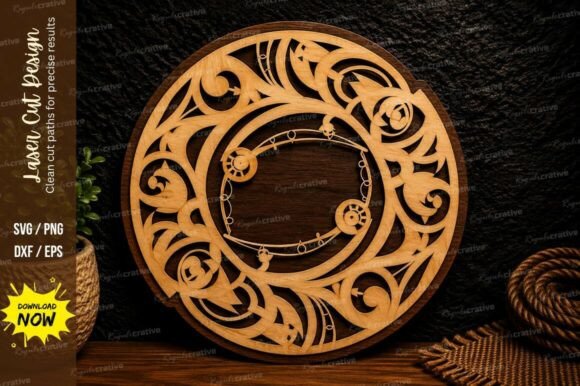 Download Ornamental Round Frame Laser Cut Svg - Frame Collection