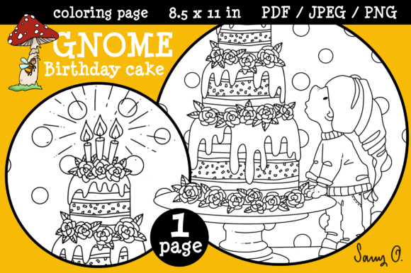 Download Gnome Wonderland Happy Birthday Cake - Happy Collection