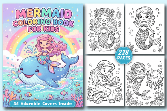 Download Mermaid Coloring Pages for Kids - Coloring page Collection