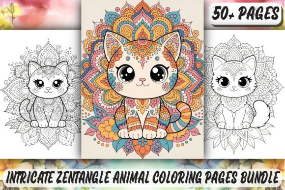 Download Intricate Zentangle Animal Coloring Page - Coloring page Collection