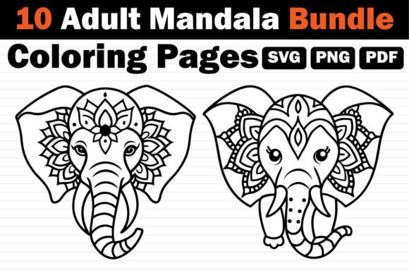 Download Adult Mandala Coloring Pages Bundle - Coloring page Collection