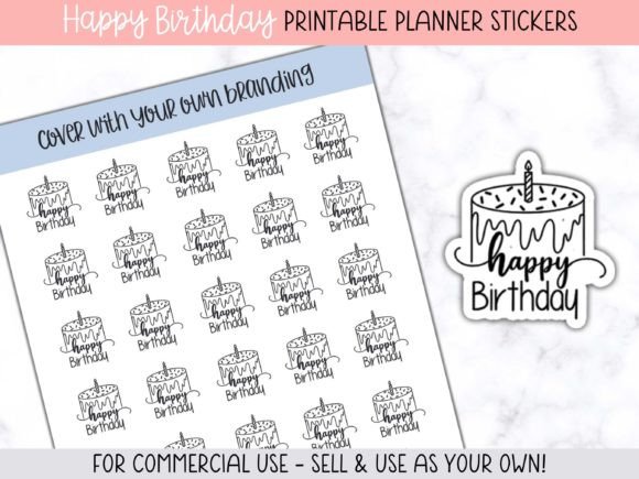 Download Happy Birthday Planner Stickers - Happy Collection
