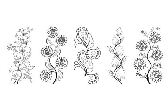 Download Floral Coloring Page Book for Kids V.4 - Coloring page Collection