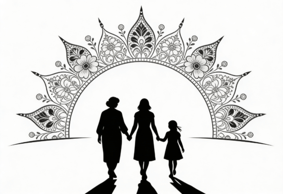 Download Generational Love Silhouette Mandala - Love Collection