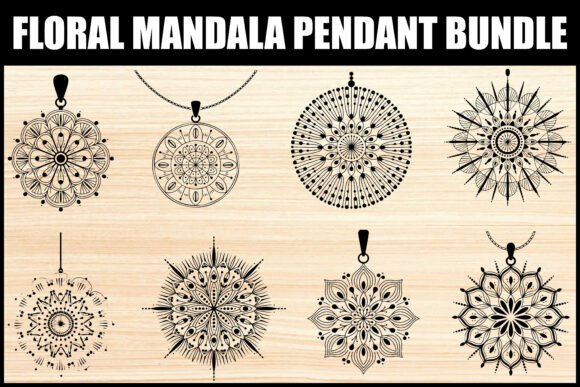 Download Floral Mandala Pendant SVG Bundle - Floral mandala Collection