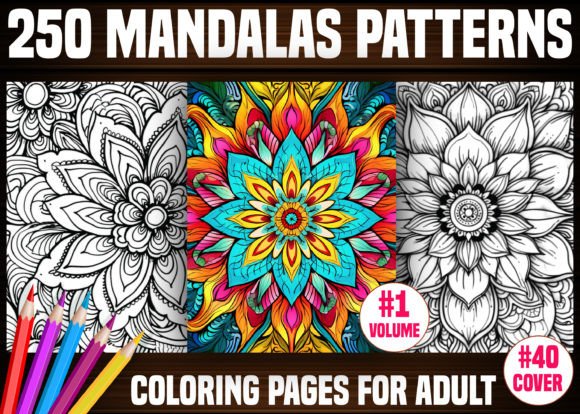 Download 250 Mandalas Patterns Coloring Pages-KDP - Coloring page Collection