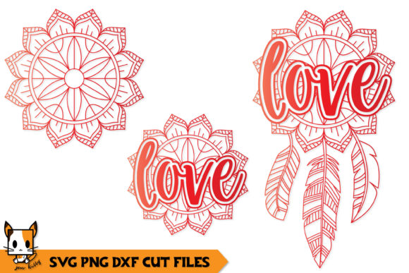 Download Love - Dreamcatcher Mandala - Love Collection
