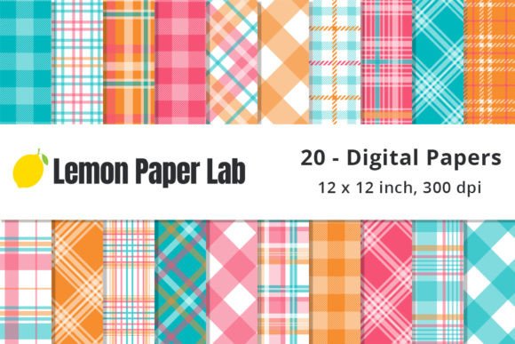 Download Plaid Digital Repeat Pattern for Summer - Repeat Collection