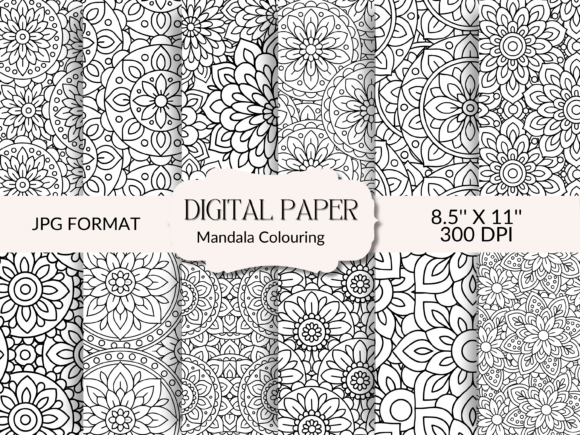 Download 12 Floral Mandala Colouring Pages - Floral mandala Collection