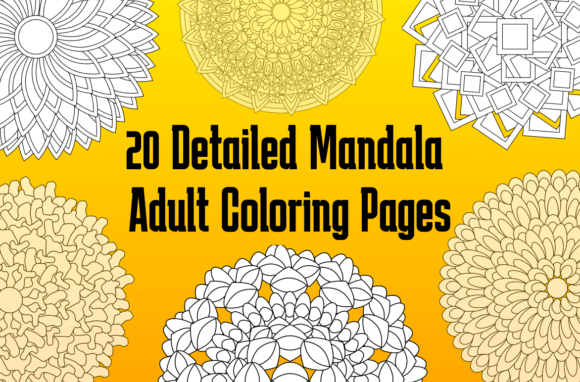 Download 20 Detailed Mandala Adult Coloring Pages - Coloring page Collection
