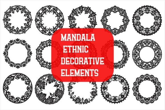 Download Mandala Frame with Abstract Floral - Frame Collection