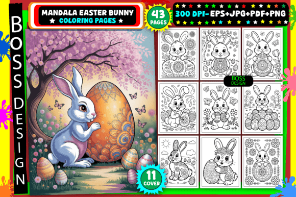 Download Mandala Easter Bunny Coloring Pages - Coloring page Collection